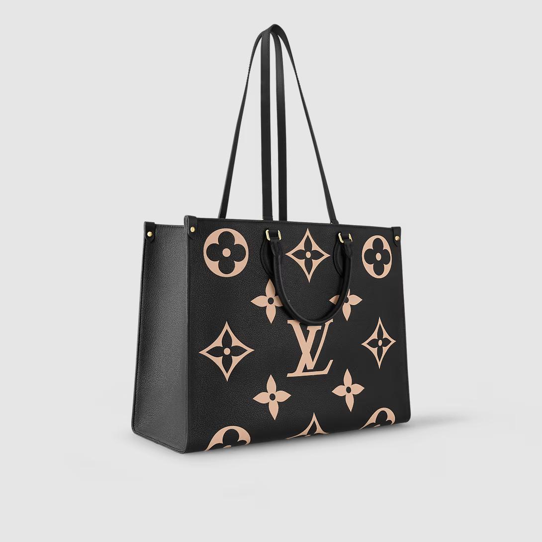 Túi Louis Vuitton Onthego Gm Da Bicolor Monogram Empreinte Nữ Đen